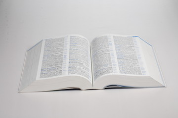 open book with white background