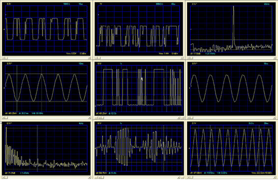 Digital oscillograms of real processes