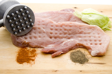 Fleisch und Gewürze