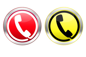 Call Icon Rot + Gelb