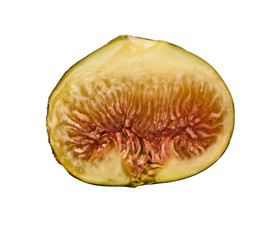 Fig section isolated on white background
