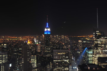 Fototapeta na wymiar Night view of New York city.