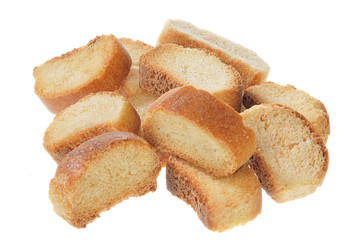 The sliced rusks