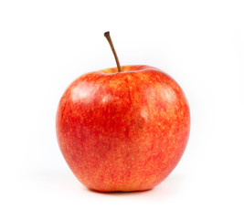 Single red apple isolated