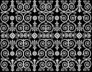 striped white floral background