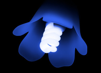 Economical lamp (like a night flower)