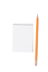pencil and notepad