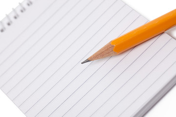 pencil and notepad