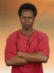 Afroamerikaner ist wütend