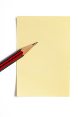 pencil and notepaper