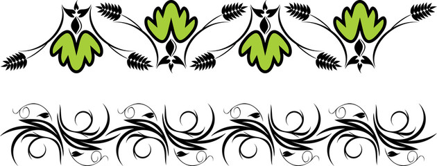Ornament. Two patterns. Vector
