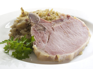 Kasseler mit sauren Bohnen