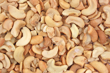 Close view of cashews