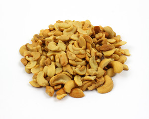Roasted cashew halves and pieces