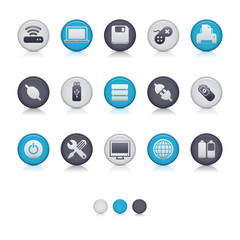 Matte Circle Icons - Computer Equipment Soft
