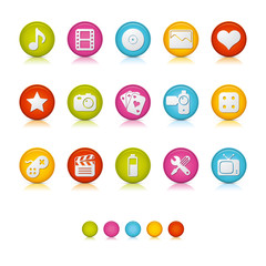 Matte Circle Icons - Multimedia