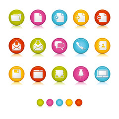 Matte Circle Icons - Office