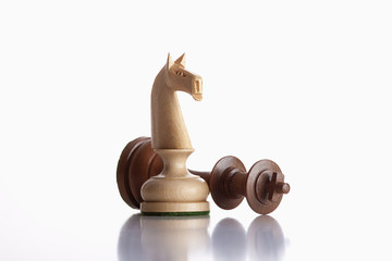 chess knight and king © courtyardpix