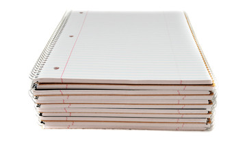 Stack of spiral notebooks