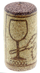 bouchon li&egrave;ge verre vin fond blanc