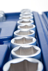 Obraz premium set of metallic tools as background