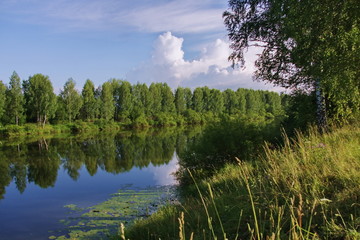 Fototapeta na wymiar Ural nature, river Chusovaya, Perm Krai