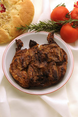 Pollo arrosto schiacciato