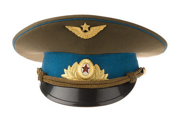 Russian Military Cap isolated on white