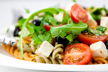 Salad with pasta and feta