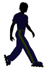 Male Roller Skater Silhouette