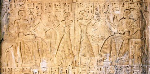Relief of Ancient Egypt's Figures