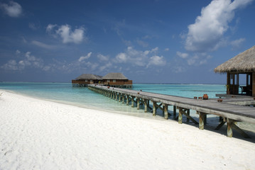 Overwater bungalows, Maldives