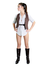 Full length portrait of an attractive woman