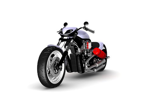 modern motorcycle isolated on white background