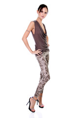 Full length portrait of an attractive woman