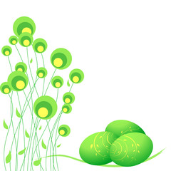 green Easter eggs © malwa