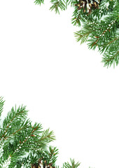 Fototapeta premium Christmas framework with snow