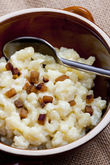halusky with bryndza cheese (Slovakian cuisine)