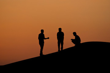 Naklejka premium Sonnenuntergang in der Wüste