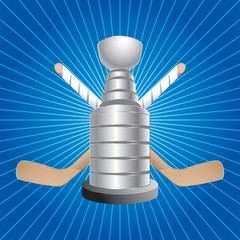 hockey trophy blue starburst