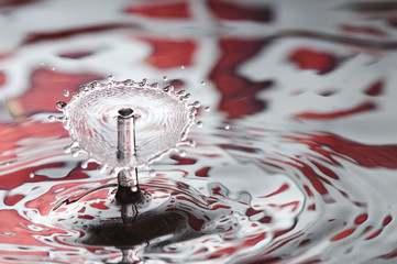Red Valentine water drop and water umbrella