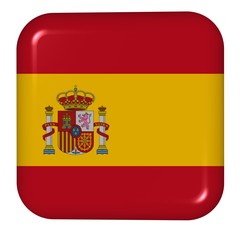 Obraz premium button in colors of Spain