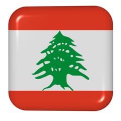 button in colors of Lebanon