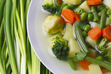 Diet vegetable soup.