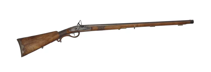 Tuinposter Middle-range hunting rifle of 19th century cutout © Valerii Kaliuzhnyi
