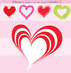 Heart Icons & Symbols - St. Valentine vectors