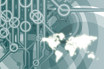 Naklejka premium Global Business Technology Abstract