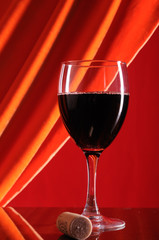 Glass of red wine