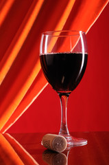 Glass of red wine