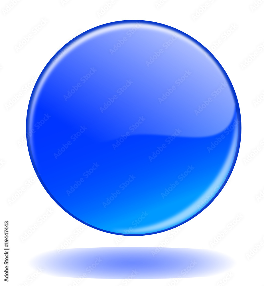 Aufkleber blue web button (template shiny glassy internet 3d click here)